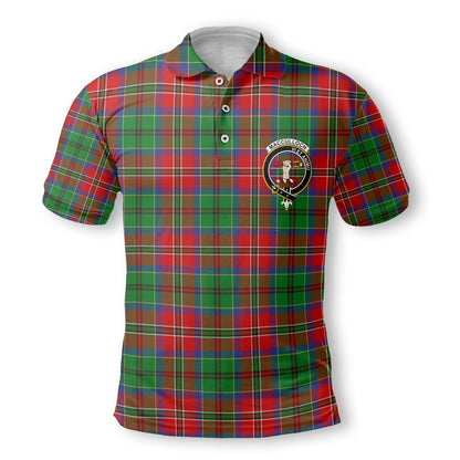 Clan Macculloch Tartan Golf Men Polo Shirt Crest And Plaid Basic Style