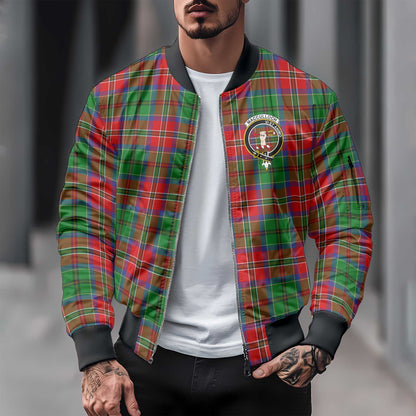 Clan Macculloch Tartan Men Bomber Jacket Crest And Plaid Basic Style