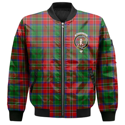 Clan Macculloch Tartan Men Bomber Jacket Crest And Plaid Basic Style