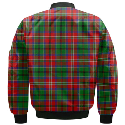 Clan Macculloch Tartan Men Bomber Jacket Crest And Plaid Basic Style