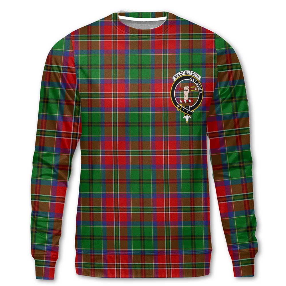 Clan Macculloch Tartan Men Sweatshirt Crest And Plaid Basic Style