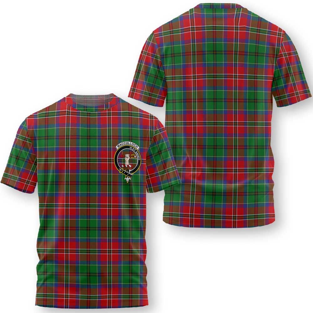 Clan Macculloch Tartan Men T Shirt Crest And Plaid Basic Style