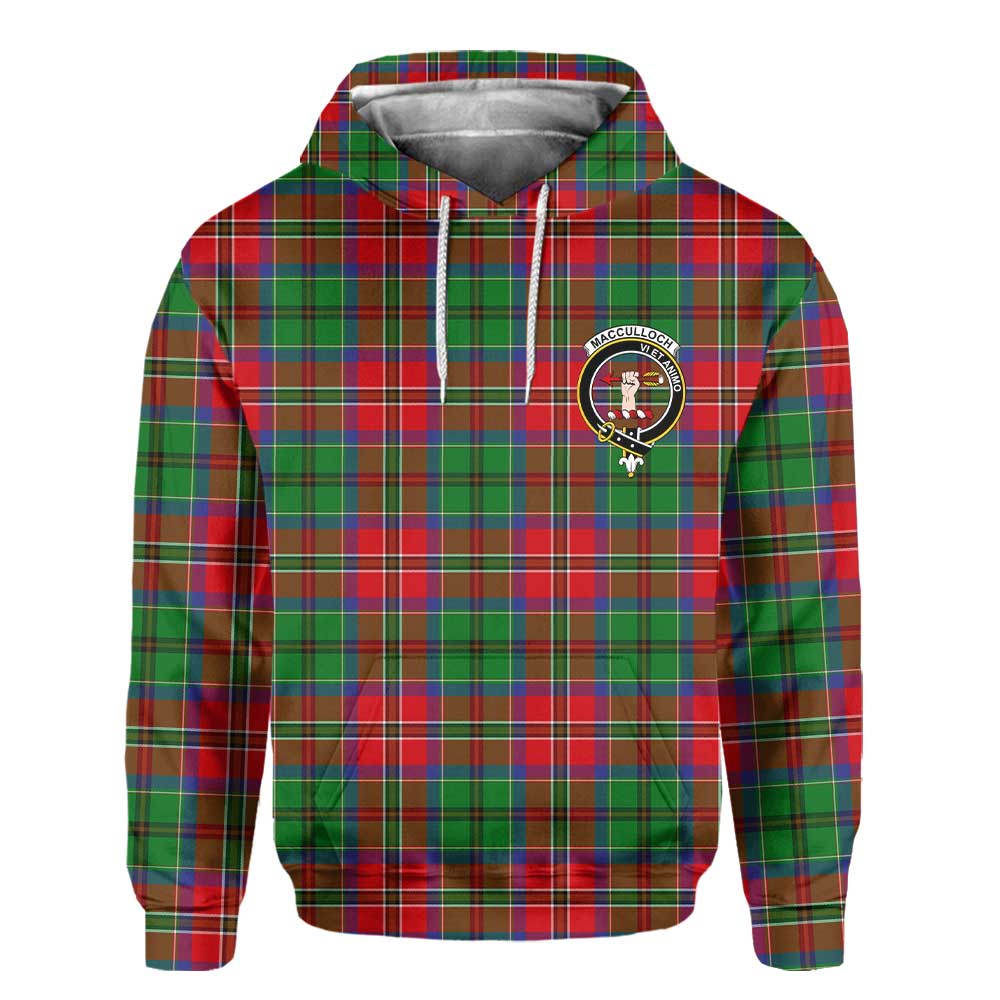 Clan Macculloch Tartan Women Hoodie Crest And Plaid Basic Style