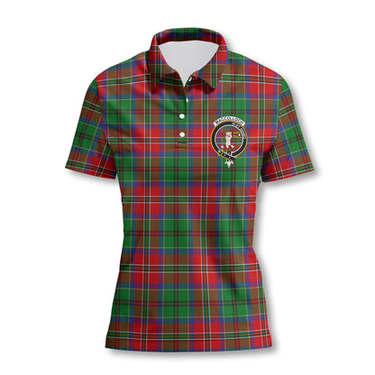 Clan Macculloch Tartan Women Polo Shirt Crest And Plaid Basic Style