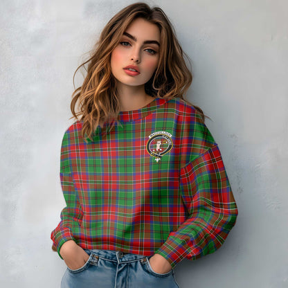 Clan Macculloch Tartan Women Sweatshirt Crest And Plaid Basic Style