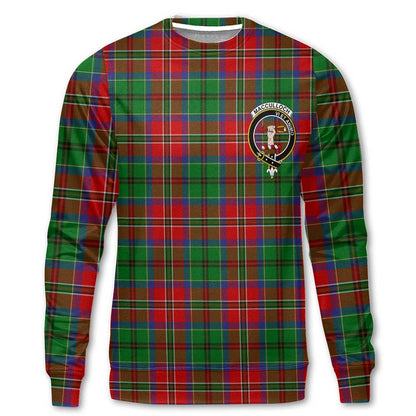 Clan Macculloch Tartan Women Sweatshirt Crest And Plaid Basic Style