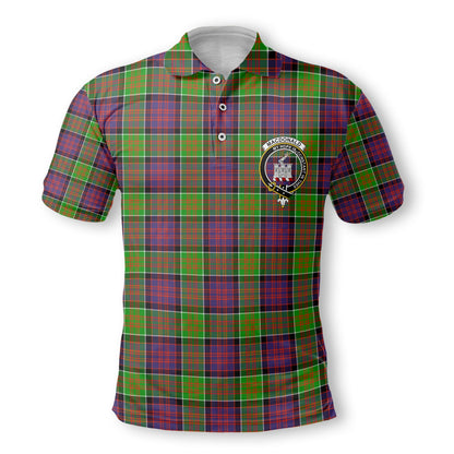 Clan Macdonald Donald Tartan Golf Men Polo Shirt Crest And Plaid Basic Style