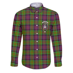 Clan Macdonald Donald Tartan Long Sleeve Button Shirt Crest And Plaid Basic Style