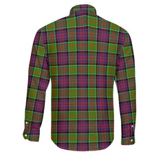 Clan Macdonald Donald Tartan Long Sleeve Button Shirt Crest And Plaid Basic Style