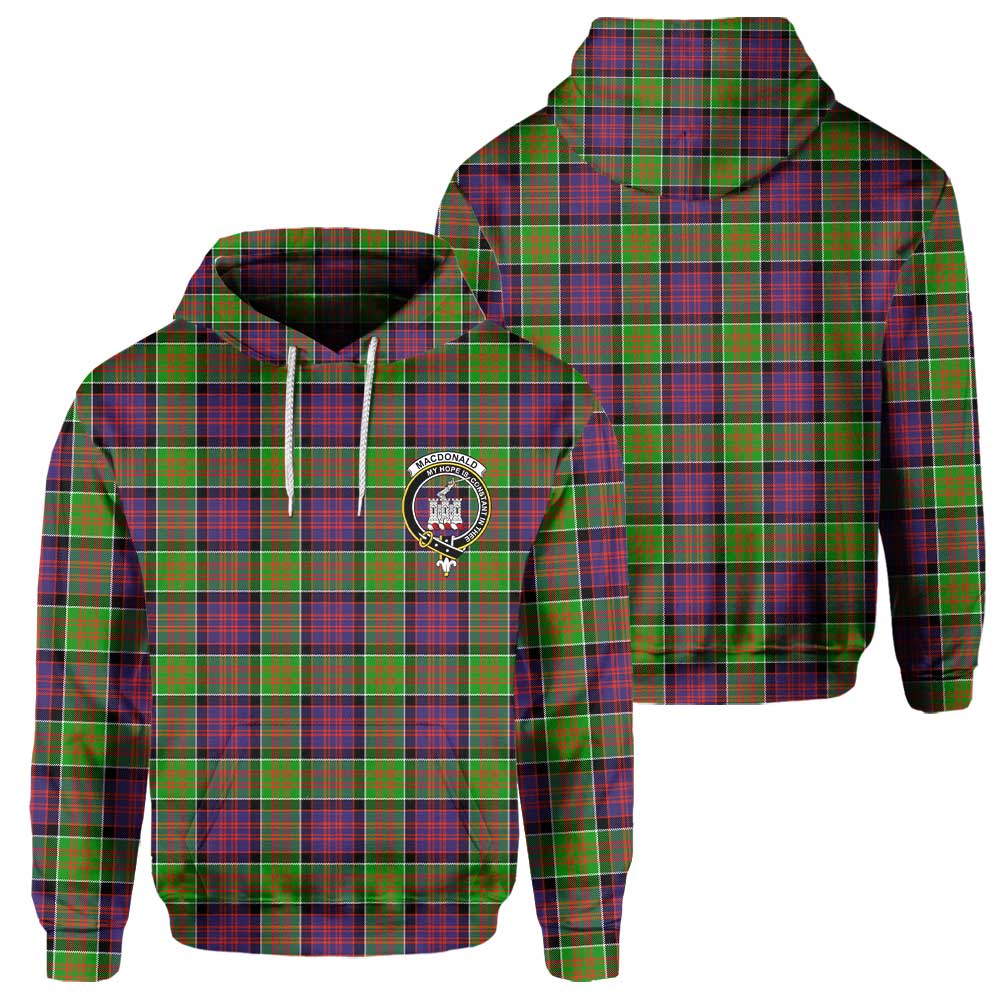 Clan Macdonald Donald Tartan Women Hoodie Crest And Plaid Basic Style