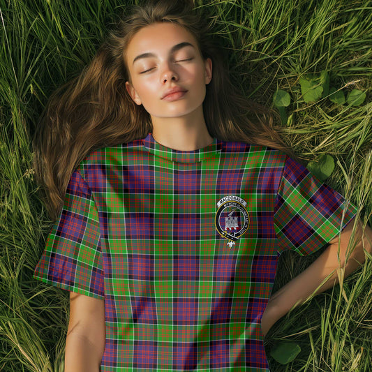 Clan Macdonald Donald Tartan Women T Shirt Crest And Plaid Basic Style