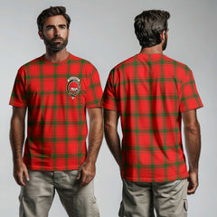 Clan Macdonald Ranald Tartan Men T Shirt Crest And Plaid Basic Style