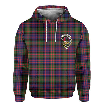 Clan Macdonald Tartan Men Hoodie Crest And Plaid Basic Style