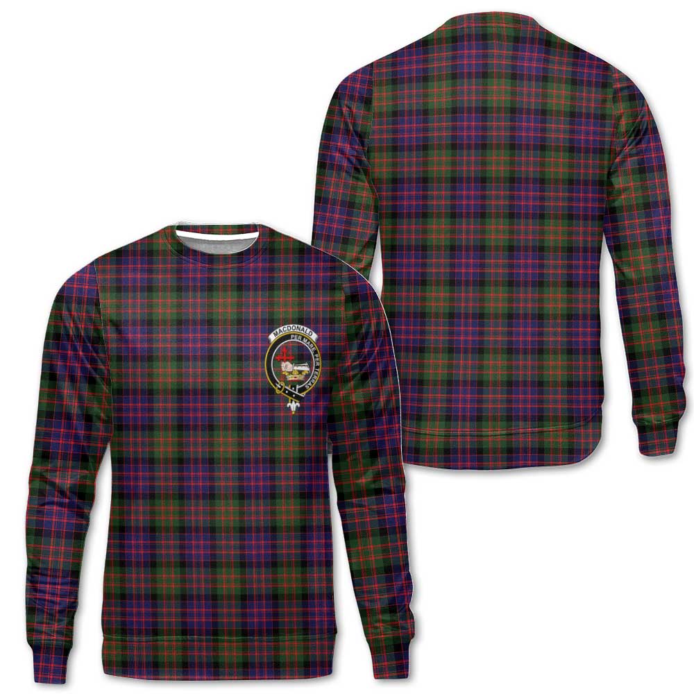 Clan Macdonald Tartan Men Sweatshirt Crest And Plaid Basic Style