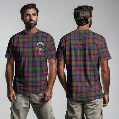 Clan Macdonald Tartan Men T Shirt Crest And Plaid Basic Style