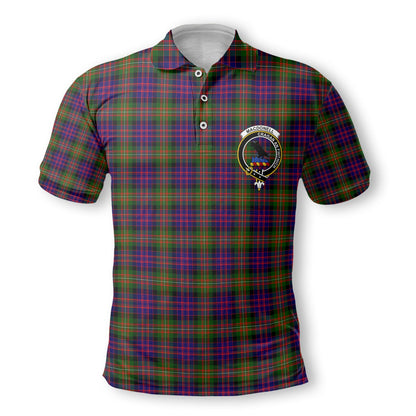 Clan Macdonell Of Glengarry Tartan Golf Men Polo Shirt Crest And Plaid Basic Style