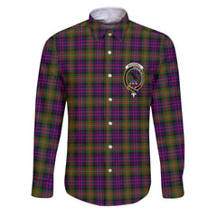 Clan Macdonell Of Glengarry Tartan Long Sleeve Button Shirt Crest And Plaid Basic Style