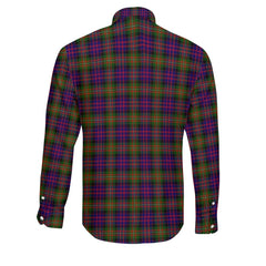 Clan Macdonell Of Glengarry Tartan Long Sleeve Button Shirt Crest And Plaid Basic Style