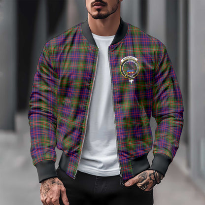 Clan Macdonell Of Glengarry Tartan Men Bomber Jacket Crest And Plaid Basic Style