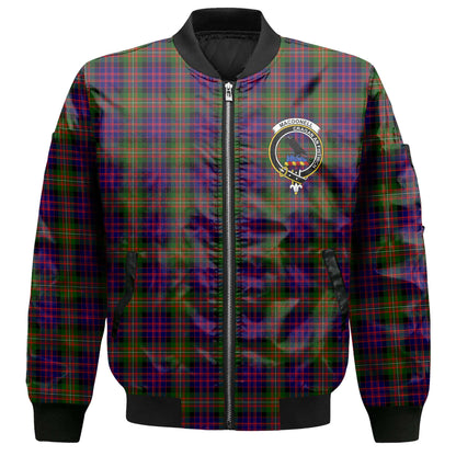 Clan Macdonell Of Glengarry Tartan Men Bomber Jacket Crest And Plaid Basic Style