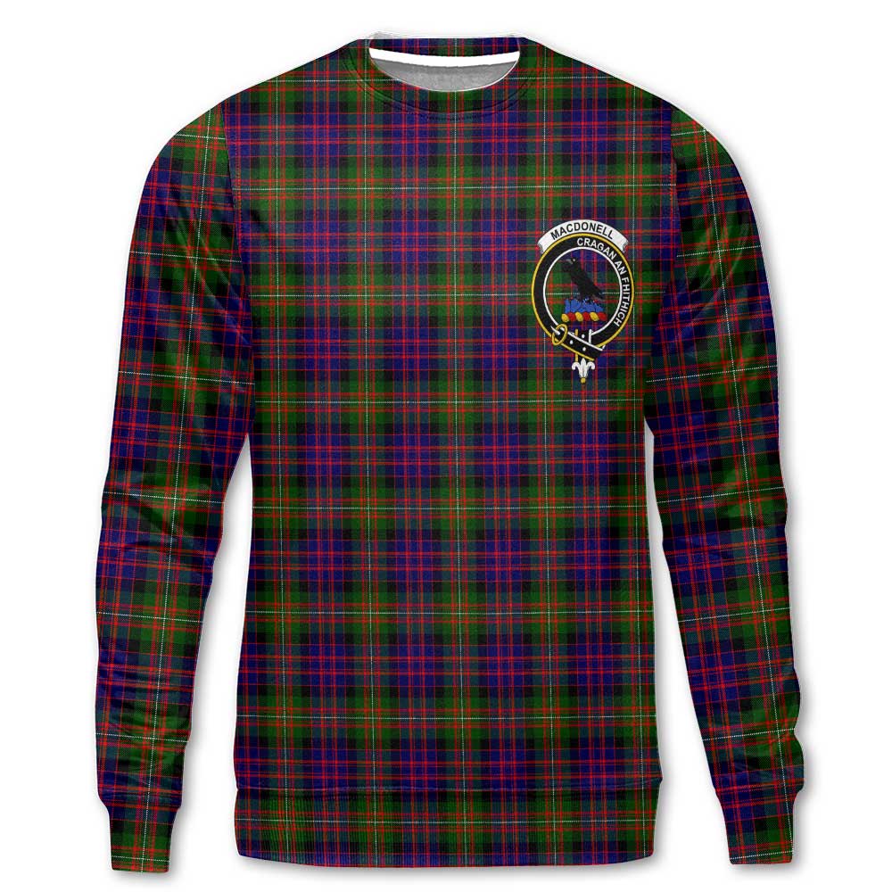 Clan Macdonell Of Glengarry Tartan Men Sweatshirt Crest And Plaid Basic Style