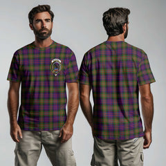 Clan Macdonell Of Glengarry Tartan Men T Shirt Crest And Plaid Basic Style
