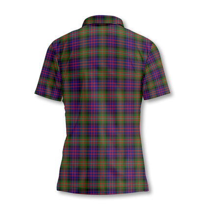 Clan Macdonell Of Glengarry Tartan Women Polo Shirt Crest And Plaid Basic Style