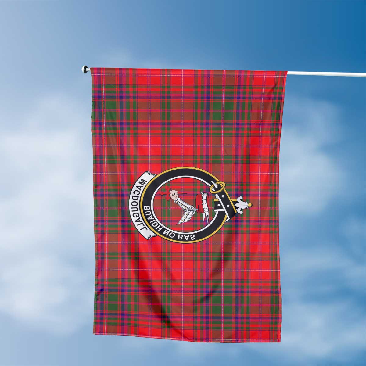 Clan Macdougall Tartan Flag Crest And Plaid Basic Style