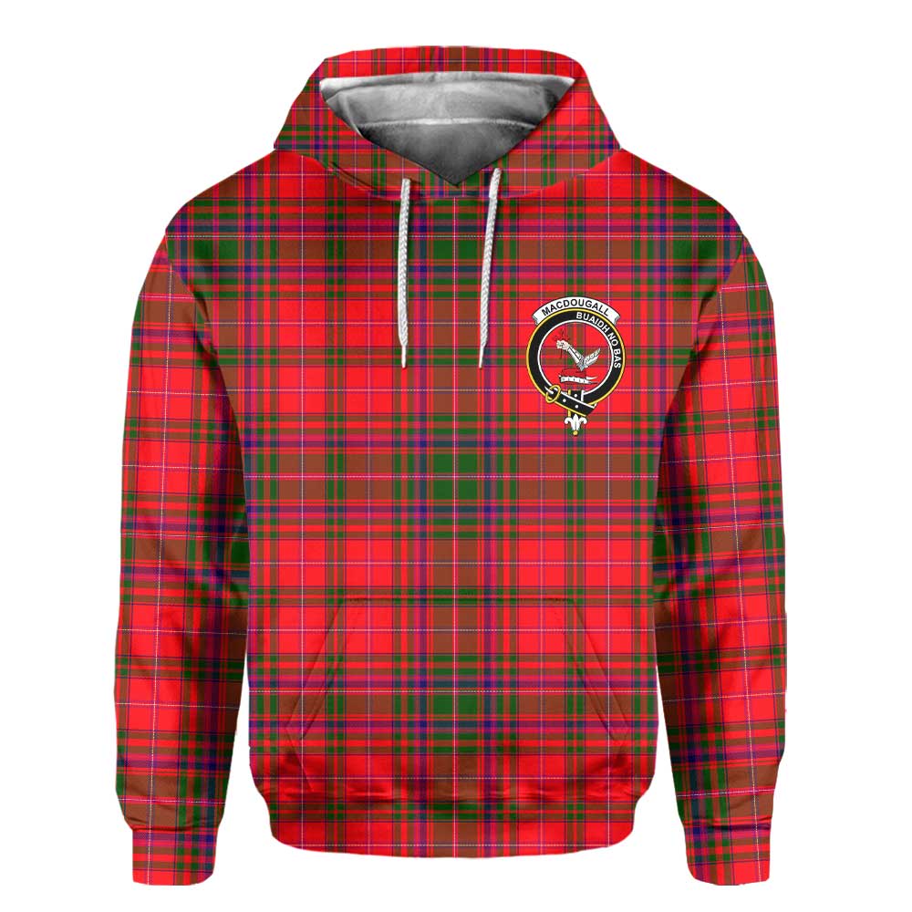 Clan Macdougall Tartan Men Hoodie Crest And Plaid Basic Style