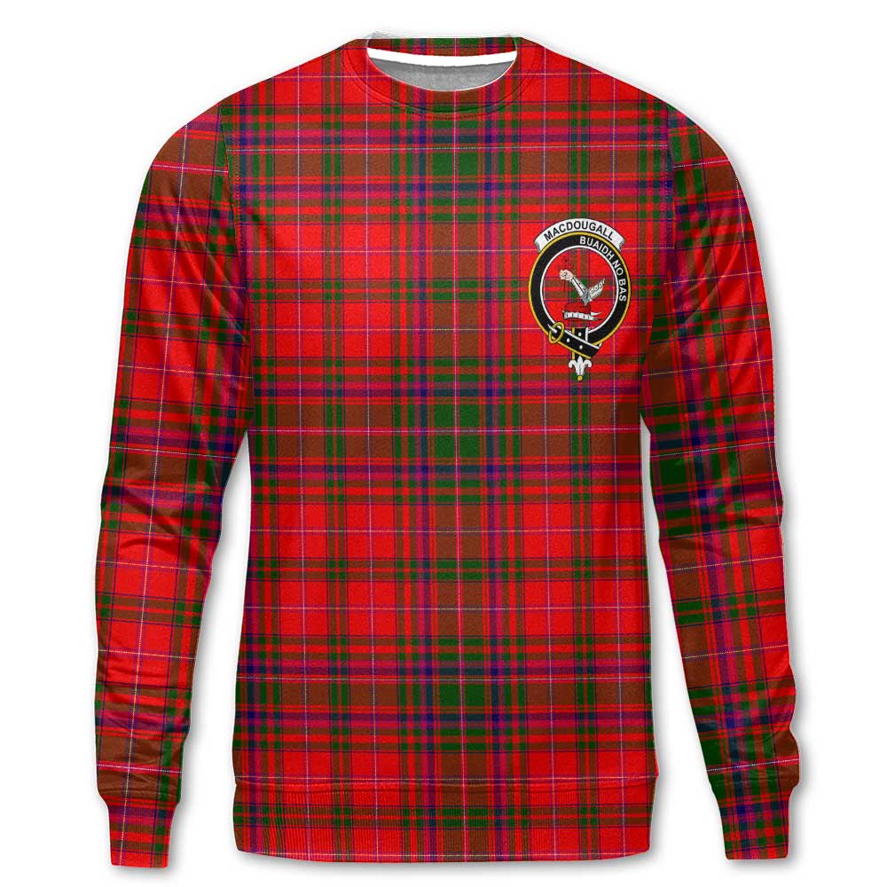 Clan Macdougall Tartan Women Sweatshirt Crest And Plaid Basic Style