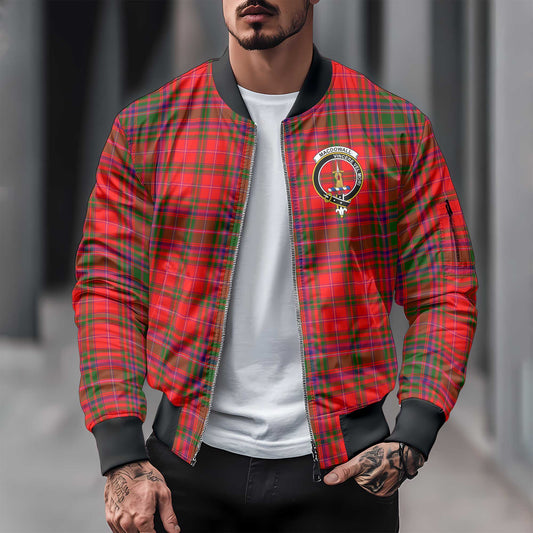 Clan Macdowall Tartan Men Bomber Jacket Crest And Plaid Basic Style