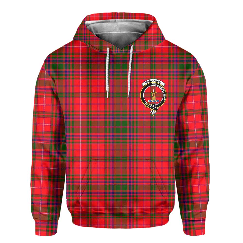 Clan Macdowall Tartan Men Hoodie Crest And Plaid Basic Style