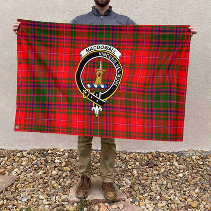 Clan Macdowall Of Garthland Tartan Flag Crest And Plaid Basic Style