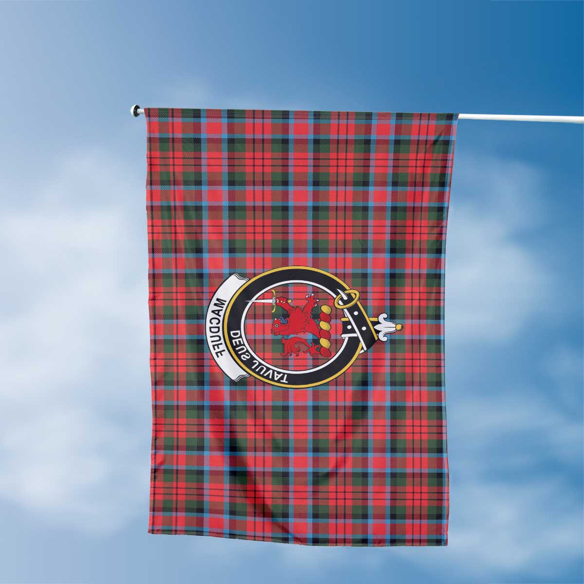 Clan Macduff Tartan Flag Crest And Plaid Basic Style