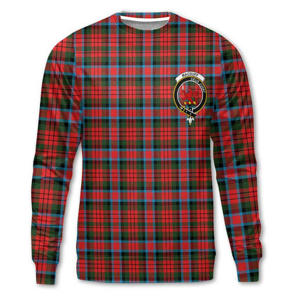 Clan Macduff Tartan Men Sweatshirt Crest And Plaid Basic Style