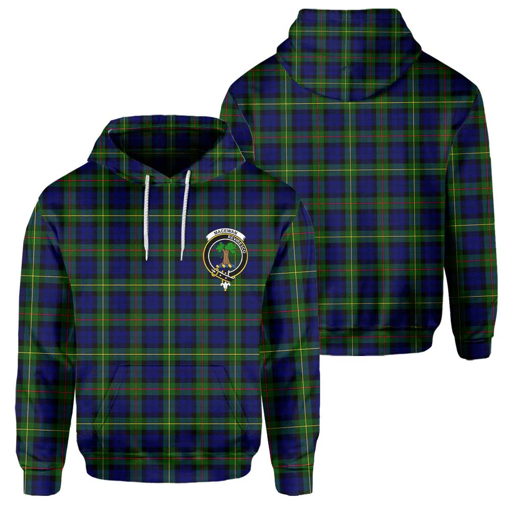Clan Macewen Tartan Men Hoodie Crest And Plaid Basic Style