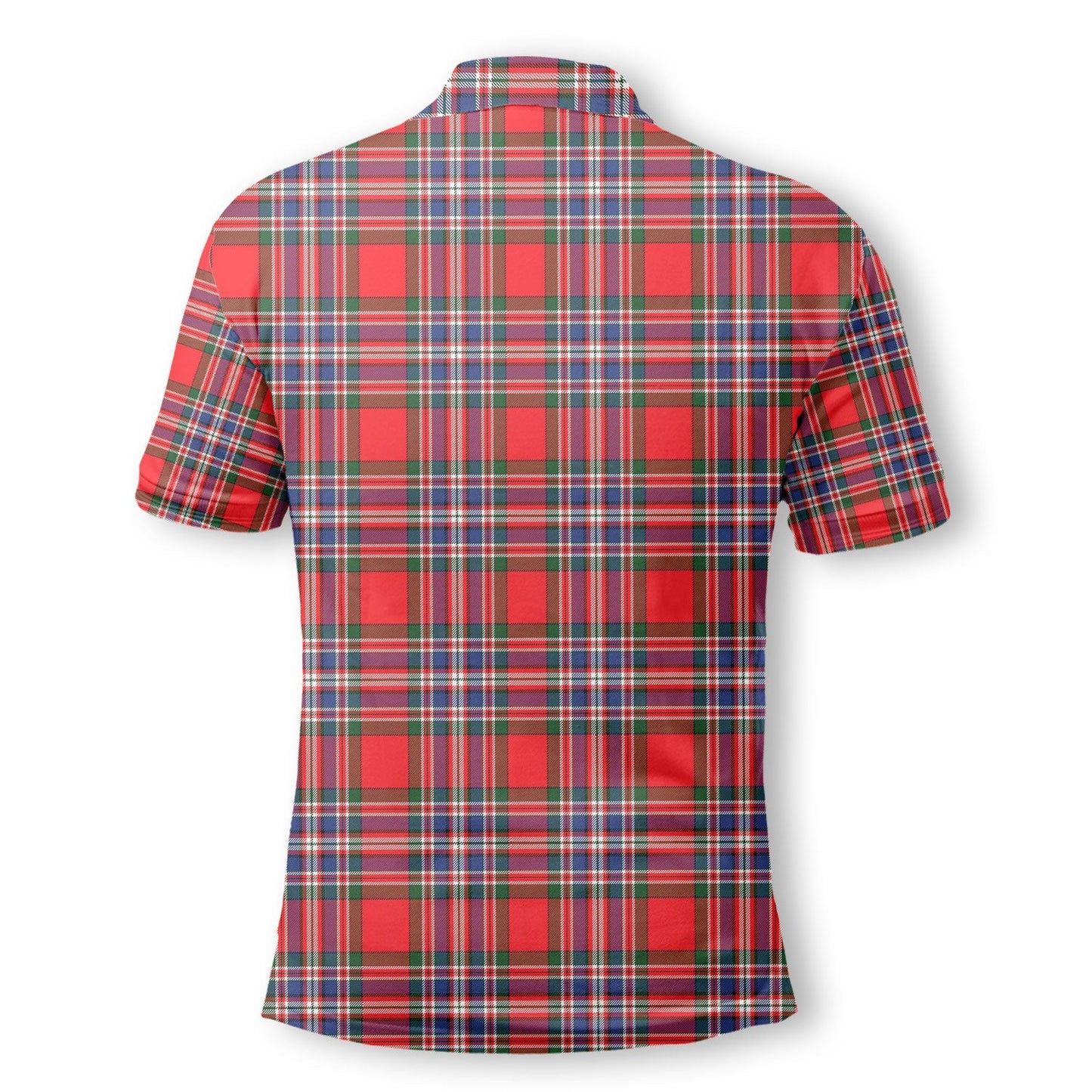 Clan Macfarlane Tartan Golf Men Polo Shirt Crest And Plaid Basic Style