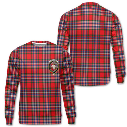 Clan Macfarlane Tartan Men Sweatshirt Crest And Plaid Basic Style