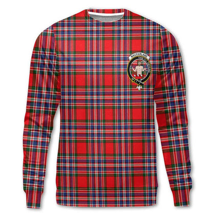 Clan Macfarlane Tartan Men Sweatshirt Crest And Plaid Basic Style