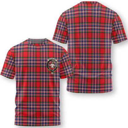 Clan Macfarlane Tartan Men T Shirt Crest And Plaid Basic Style