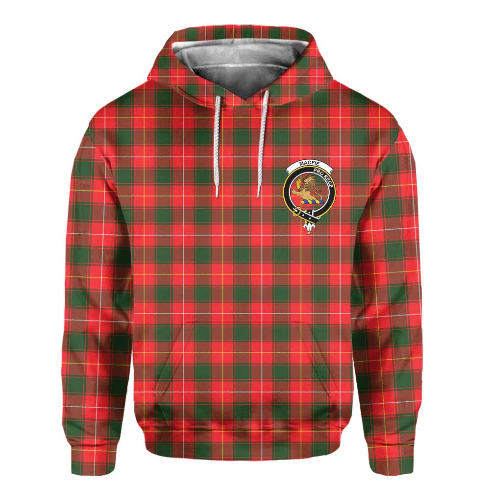 Clan Macfie Tartan Men Hoodie Crest And Plaid Basic Style