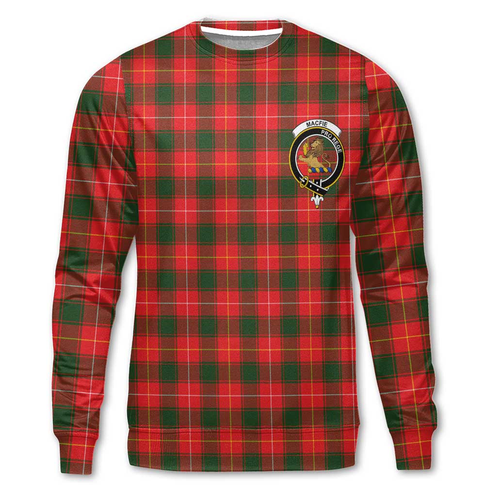 Clan Macfie Tartan Men Sweatshirt Crest And Plaid Basic Style