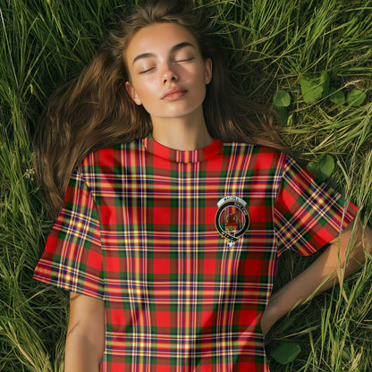 Clan Macgill Tartan Women T Shirt Crest And Plaid Basic Style