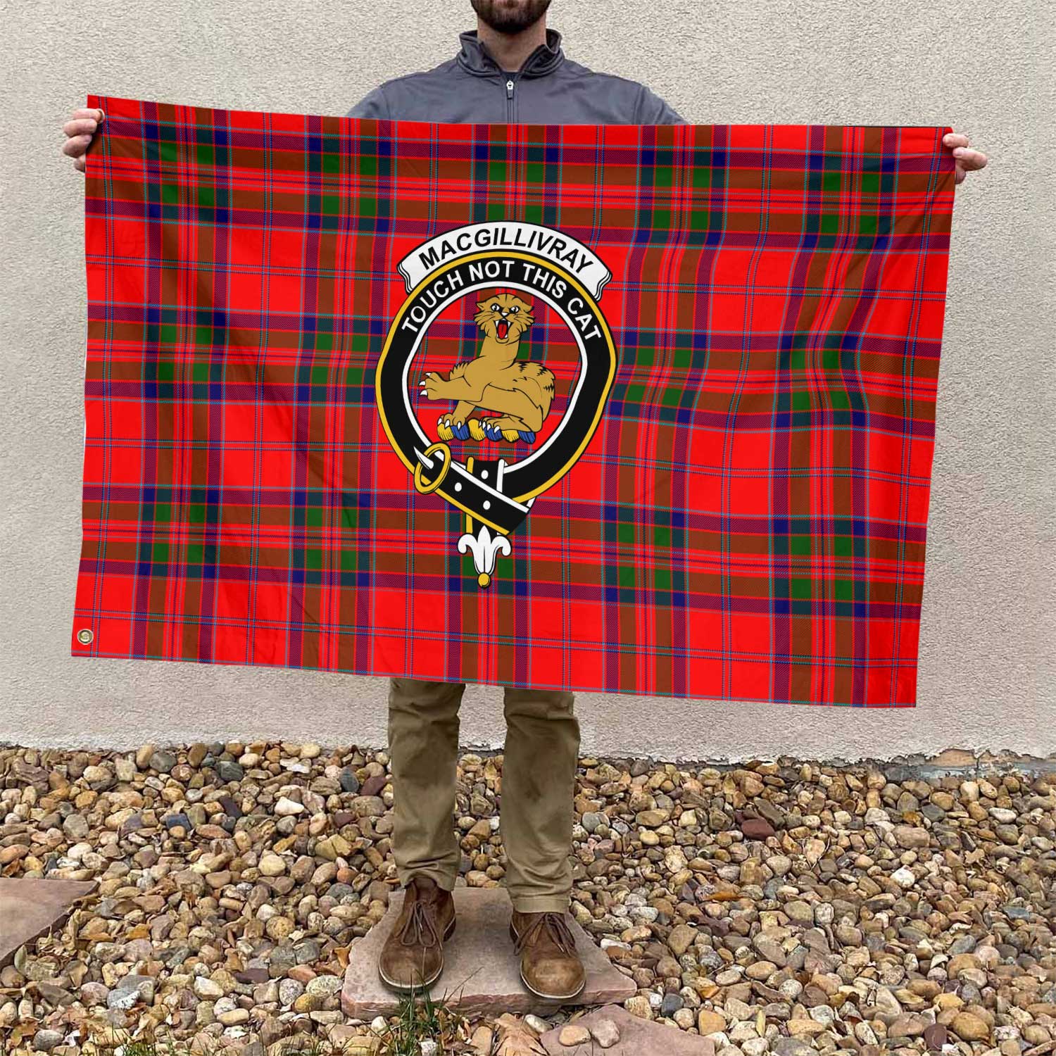 Clan Macgillivray Tartan Flag Crest And Plaid Basic Style