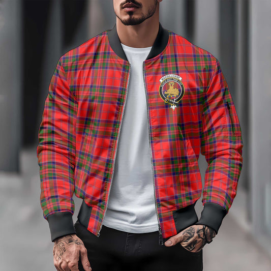 Clan Macgillivray Tartan Men Bomber Jacket Crest And Plaid Basic Style