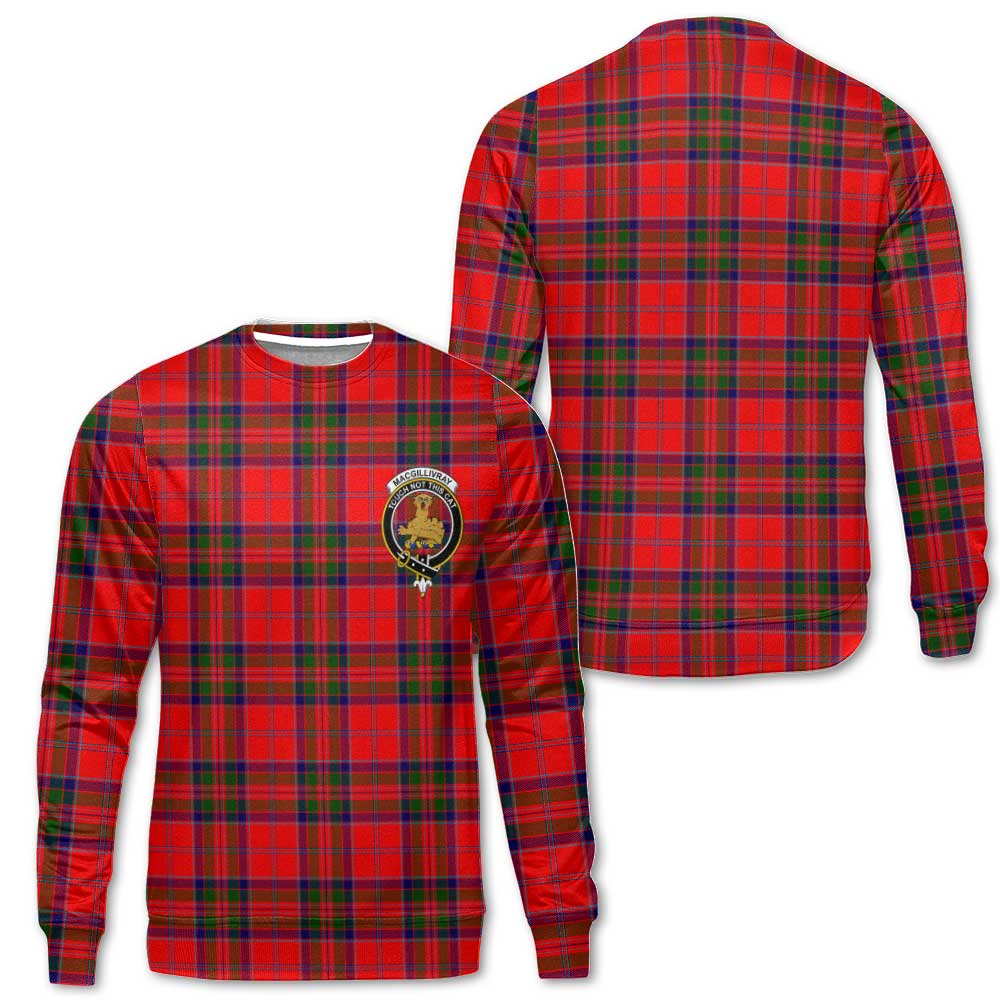 Clan Macgillivray Tartan Men Sweatshirt Crest And Plaid Basic Style