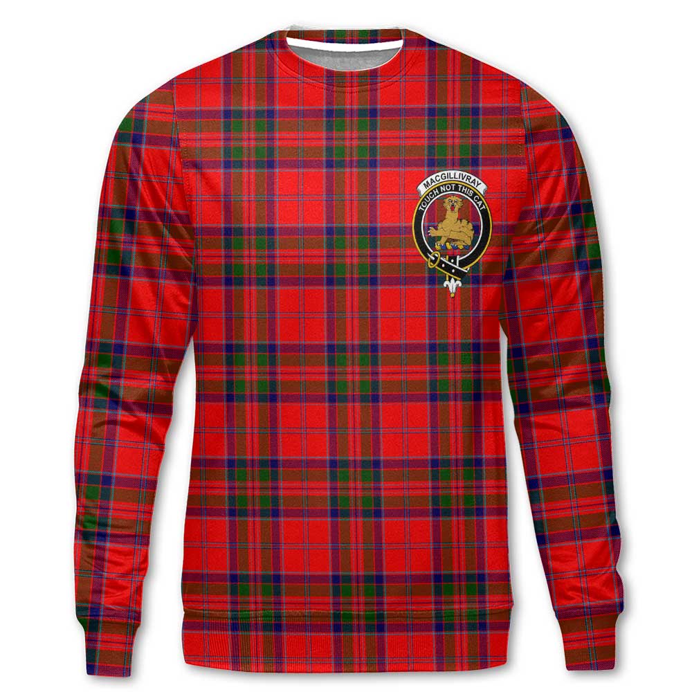 Clan Macgillivray Tartan Men Sweatshirt Crest And Plaid Basic Style