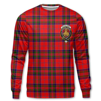 Clan Macgillivray Tartan Men Sweatshirt Crest And Plaid Basic Style