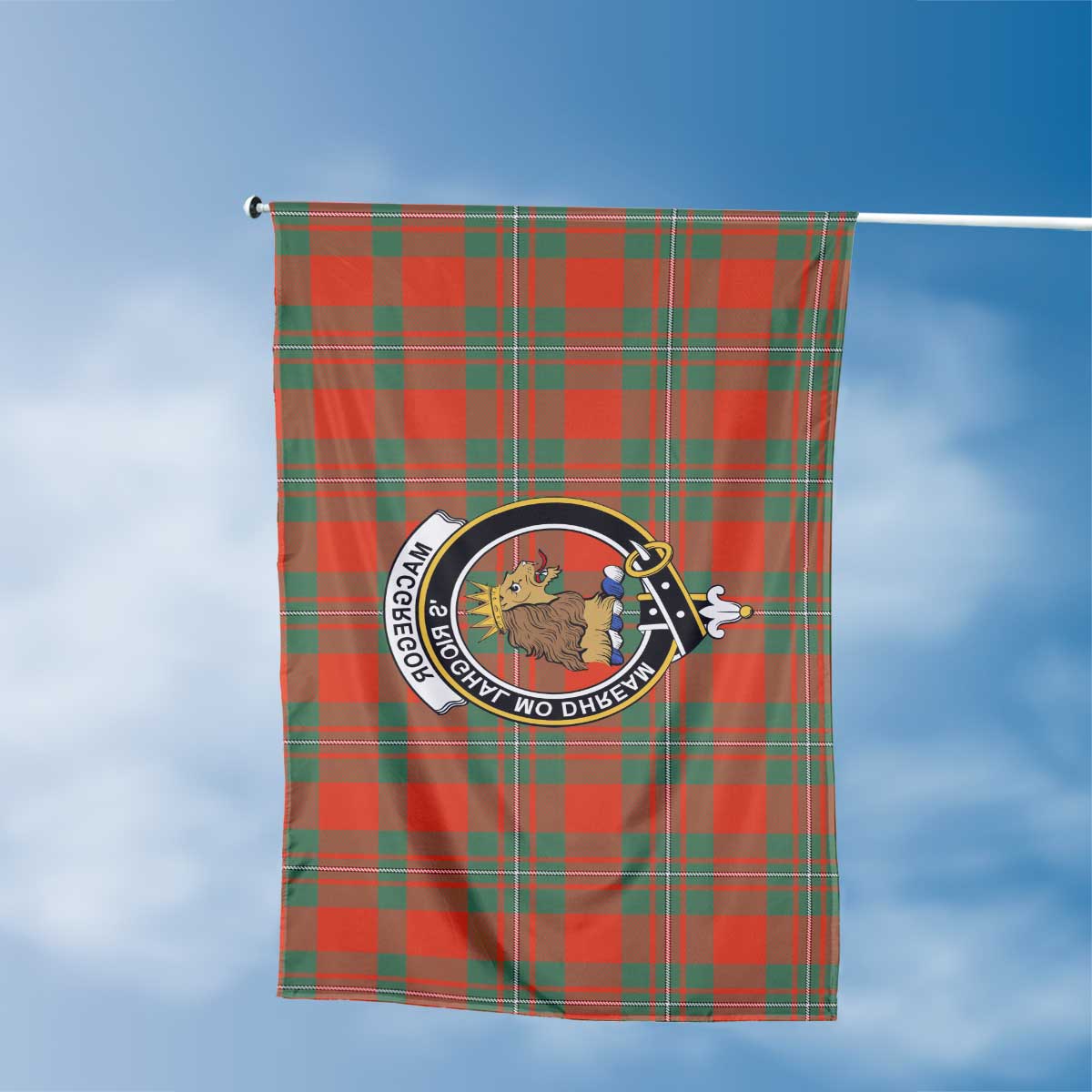 Clan Macgregor Tartan Flag Crest And Plaid Basic Style