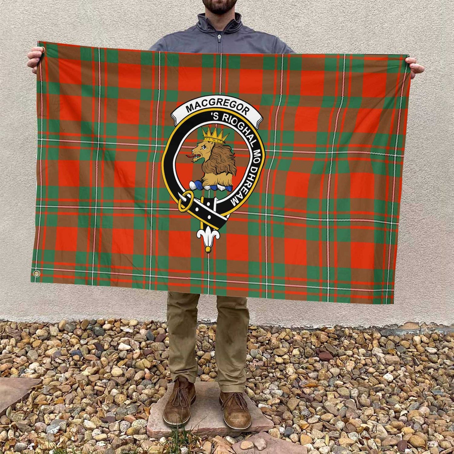 Clan Macgregor Tartan Flag 1 Crest And Plaid Basic Style Tartan House Flag Crest And Plaid Basic Style